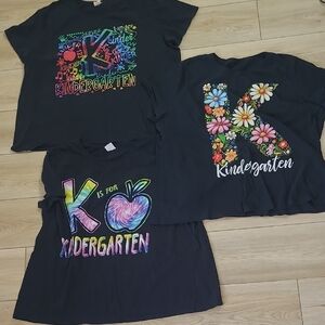 Colorful Kindergarten Teacher  Graphic T-Shirts Size 3XL Lot Of Three